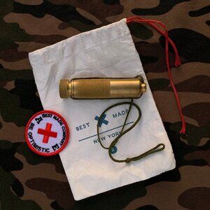 The Best Made Co brass capsule match case with compass